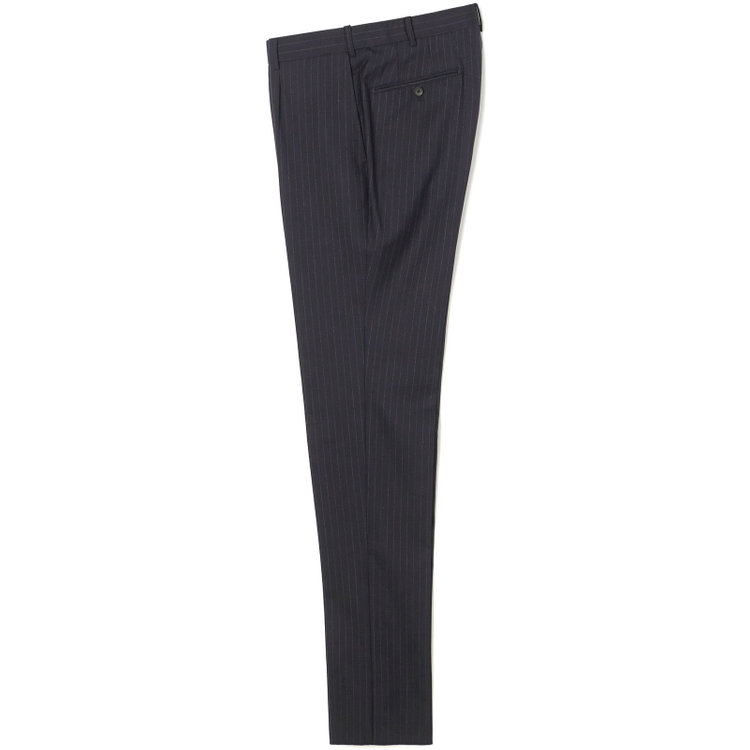 ＪＰ コンフォート 【JOHN PEARSE Comfort】【秋冬】2釦シングルスーツ ショートタック/ネイビー×ジョーゼットストライプ /REAL NAVY /NEW ZEALAND WOOL/※裾上げ必要 紺中間