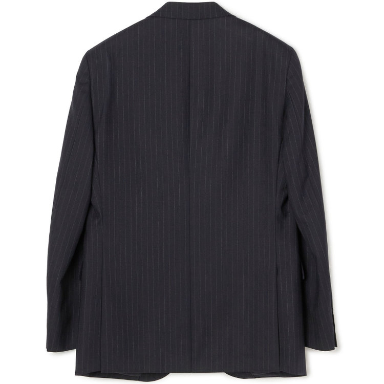 ＪＰ コンフォート 【JOHN PEARSE Comfort】【秋冬】2釦シングルスーツ ショートタック/ネイビー×ジョーゼットストライプ /REAL NAVY /NEW ZEALAND WOOL/※裾上げ必要 紺中間