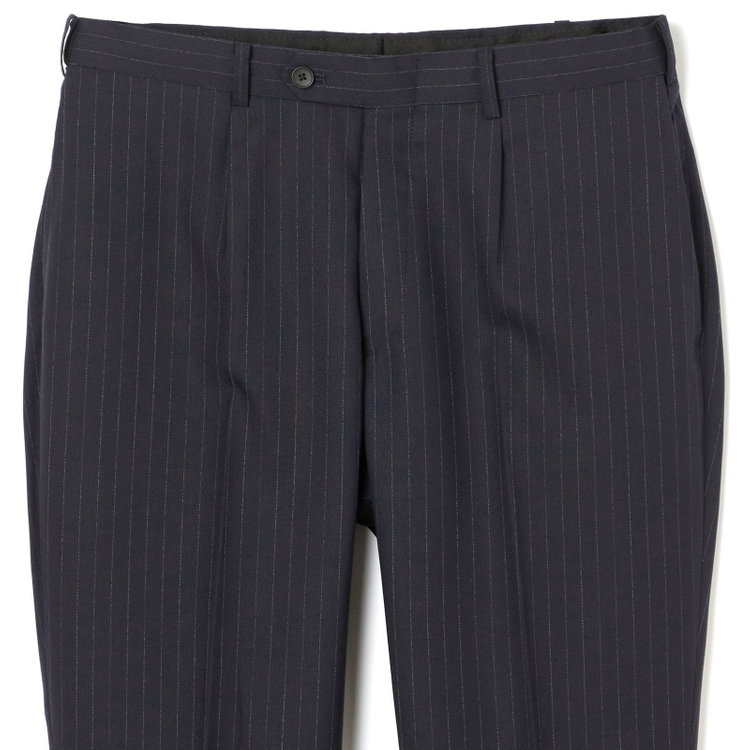 ＪＰ コンフォート 【JOHN PEARSE Comfort】【秋冬】2釦シングルスーツ ショートタック/ネイビー×ジョーゼットストライプ /REAL NAVY /NEW ZEALAND WOOL/※裾上げ必要 紺中間
