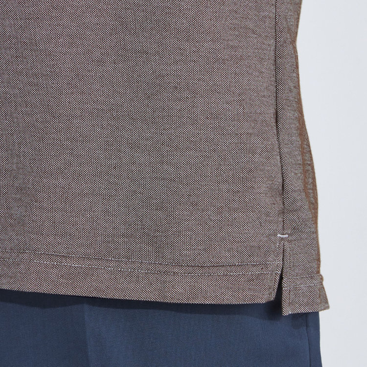 ＪＰコンフォート ネイビー 【半袖】【JOHN PEARSE comfort navy】【ノーアイロン】ホリゾンタルワイドビズポロシャツ プルオーバータイプ/デニムブラウン/ULTRA MOVE/ニット素材 茶中間