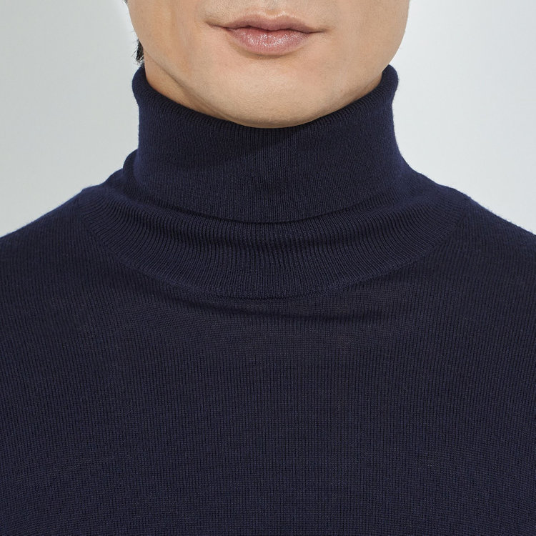 ＪＰコンフォート ネイビー 【JOHN PEARSE comfort navy】【秋冬】タートルネックセーター/ネイビー 紺中間