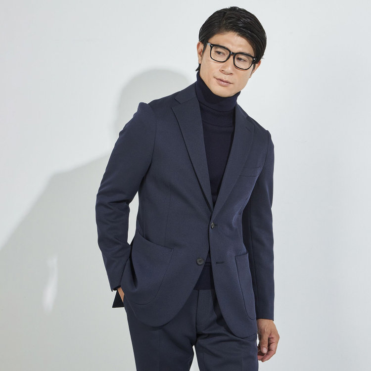 ＪＰコンフォート ネイビー 【JOHN PEARSE comfort navy】【秋冬】タートルネックセーター/ネイビー 紺中間