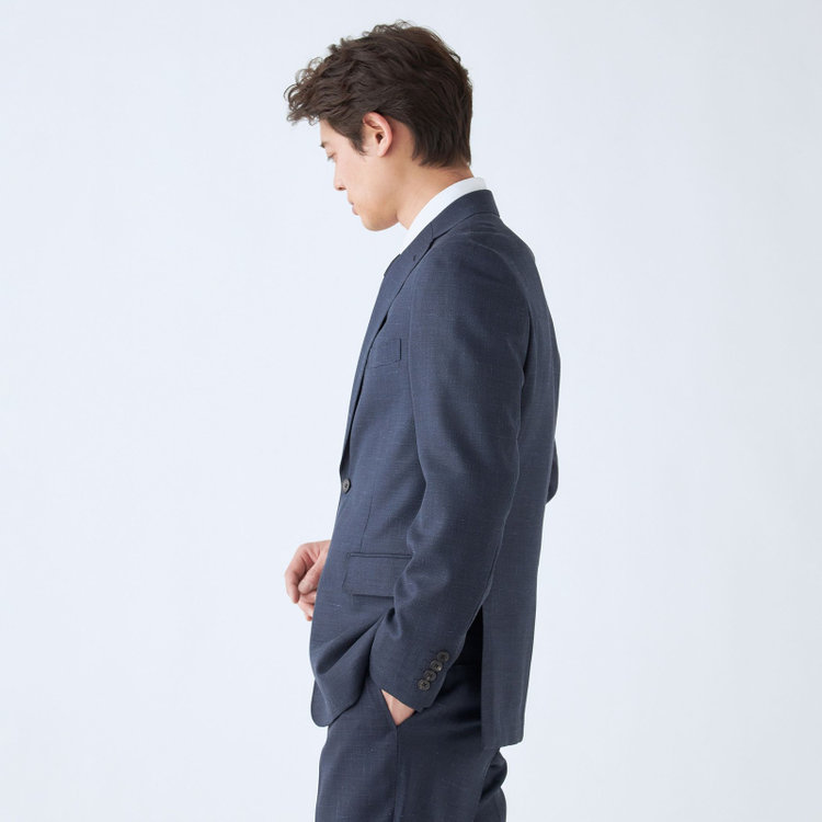 ＪＰ コンフォート 【JOHN PEARSE comfort】【春夏】2釦シングルスーツ ショートタック/ネイビー/REAL NAVY COLLECTION/NEW ZEALAND WOOLSHOWER CLEAN/SustainaBee Wool/※裾上げ必要 紺中間