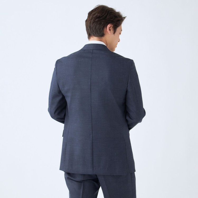 ＪＰ コンフォート 【JOHN PEARSE comfort】【春夏】2釦シングルスーツ ショートタック/ネイビー/REAL NAVY COLLECTION/NEW ZEALAND WOOLSHOWER CLEAN/SustainaBee Wool/※裾上げ必要 紺中間
