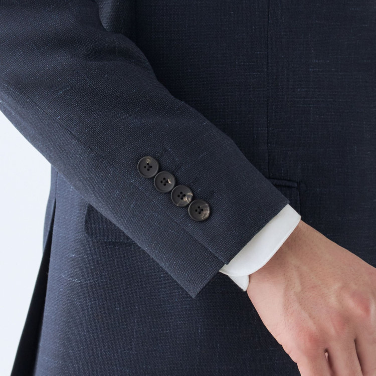 ＪＰ コンフォート 【JOHN PEARSE comfort】【春夏】2釦シングルスーツ ショートタック/ネイビー/REAL NAVY COLLECTION/NEW ZEALAND WOOLSHOWER CLEAN/SustainaBee Wool/※裾上げ必要 紺中間