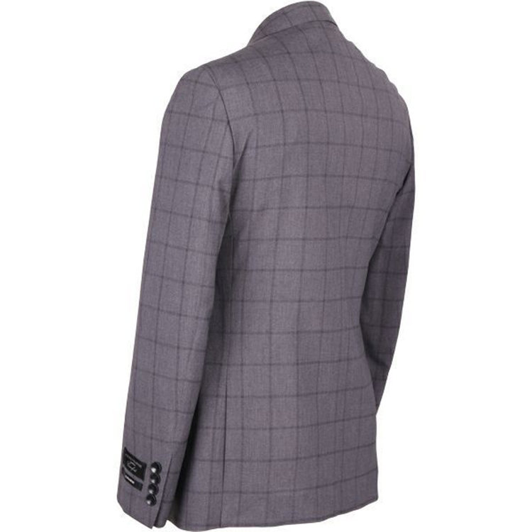 ＪＰ コンフォート 【JOHN PEARSE comfort】【春夏】2釦シングルスーツ 1タック/グレー×ウィンドペン/ULTRA MOVE/TRABEST グレー系(灰)