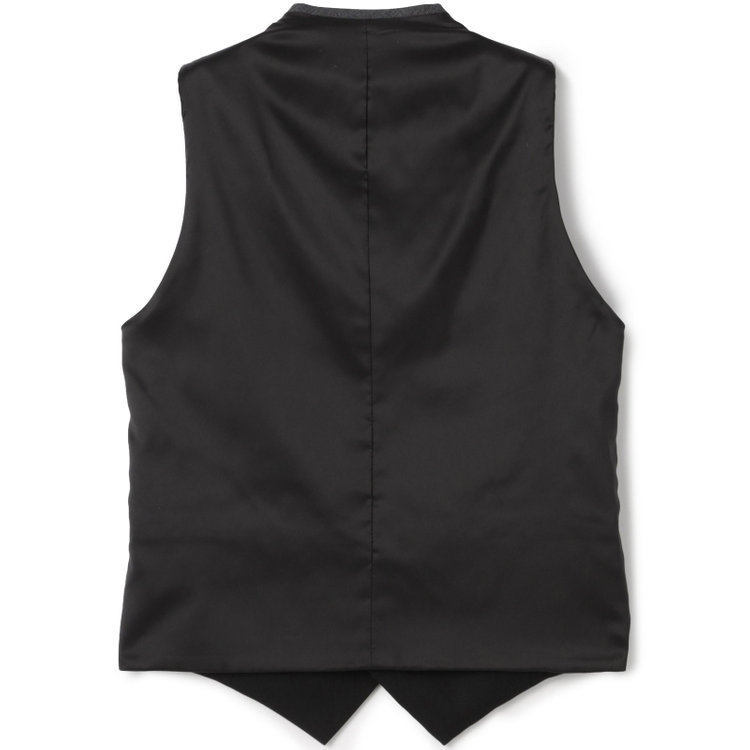 ＪＰ コンフォート 【JOHN PEARSE comfort】【秋冬】リバーシブルジレ(ベスト)/ブラック×シャドーチェック＆グレー×ソリッド/SHOWER CLEAN 黒