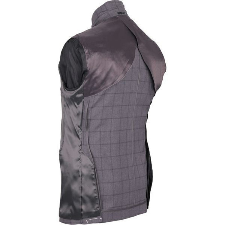 ＪＰ コンフォート 【JOHN PEARSE comfort】【春夏】2釦シングルスーツ 1タック/グレー×ウィンドペン/ULTRA MOVE/TRABEST グレー系(灰)