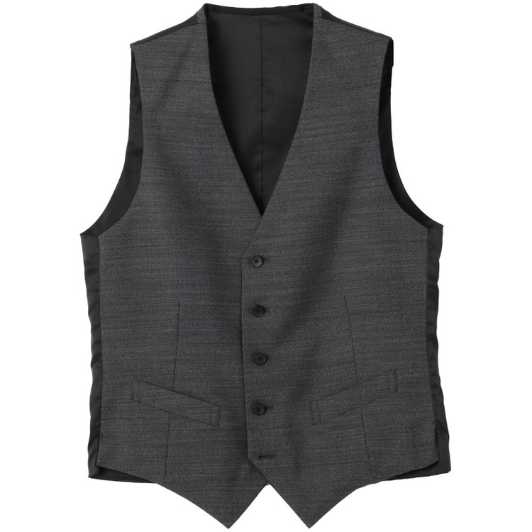 ＪＰ コンフォート 【JOHN PEARSE comfort】【秋冬】リバーシブルジレ(ベスト)/ブラック×シャドーチェック＆グレー×ソリッド/SHOWER CLEAN 黒