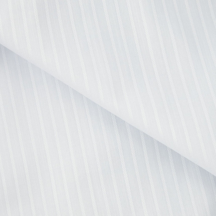 ジョンピアース 【JOHN PEARSE White】【形態安定】レギュラーカラードレスシャツ/グレー×ドビーストライプ/Oil guard グレー淡色