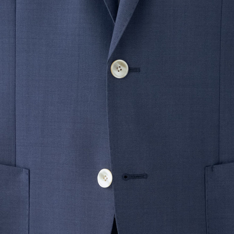 スタンリーブラッカ 【stanley blacker new york】【春夏】デニムルック2釦シングルセットアップジャケット/ネイビー×シャドーストライプ 紺中間