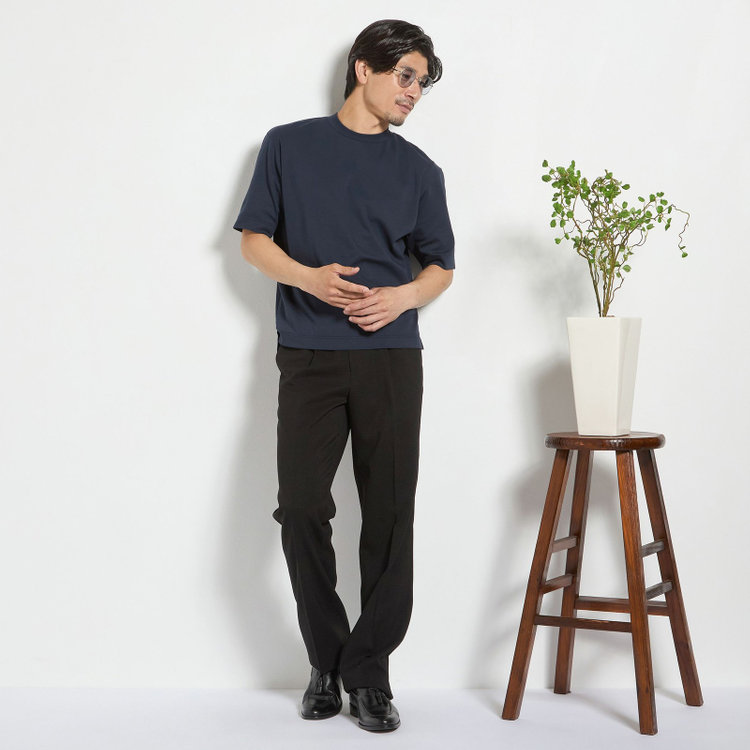 ＪＰ コンフォート 【JOHN PEARSE comfort navy】【半袖】ビズTシャツ/ネイビー 紺濃色