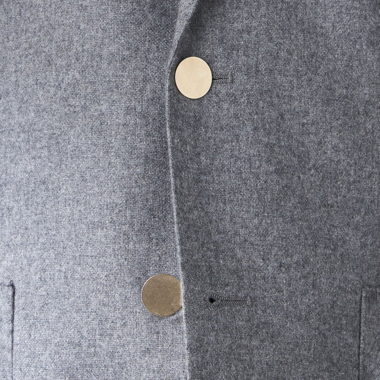 スタンリーブラッカ 【stanley blacker new york】【秋冬】2釦ジャケット/ライトフランネル グレー淡色