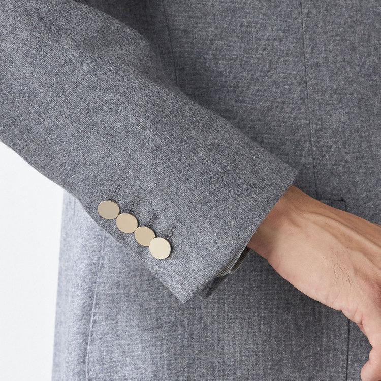 スタンリーブラッカ 【stanley blacker new york】【秋冬】2釦ジャケット/ライトフランネル グレー淡色