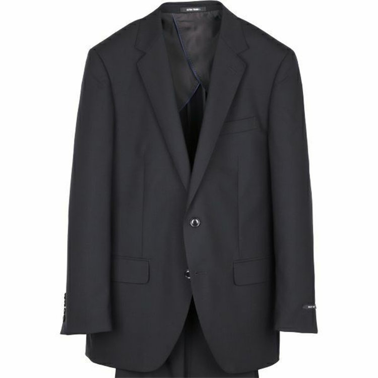 ＪＰセレクトライン 【JOHN PEARSE Black SELECT LINE】【年間】2釦シングルスーツ/ブラック×ドビー/SHOWER CLEAN 黒