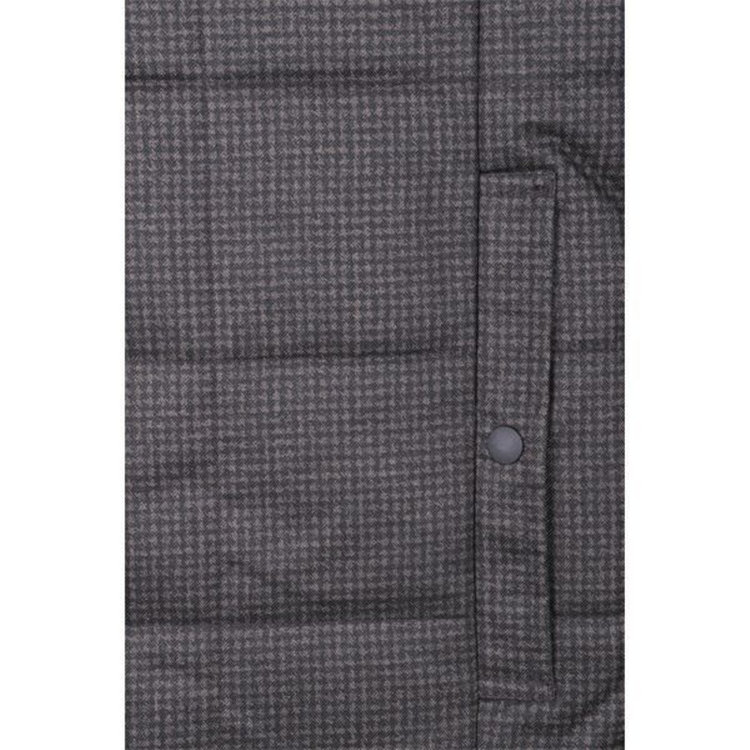 ソノタ（KONAKA用） 中綿ベスト/ブラウン×ハウンドトゥース/撥水/防風/静電気軽減 ブラウン系(茶)