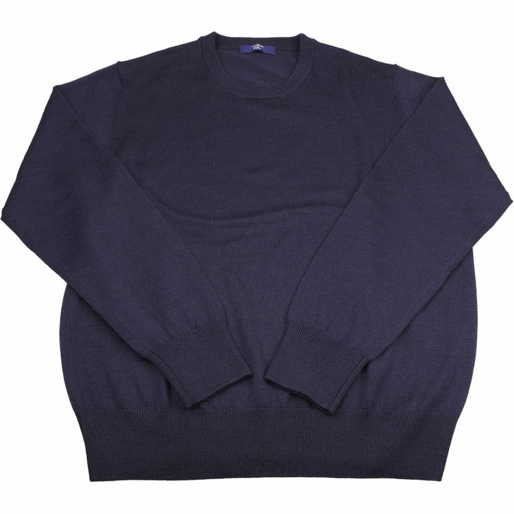 KONAKA　アウトレット 【WEB限定/OUTLET/汚れ・キズ等有】【JOHN PEARSE comfort navy】クルーネックニットセーター/ネイビー/ZEGNA BARUFFA /マシンウォッシャブル ネイビー系(紺)