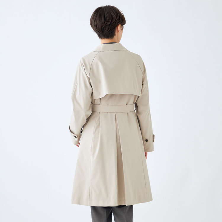 ナチュラル　ビューティー 【NATURAL BEAUTY】ダブルトレンチベルテッドコート/ベージュ 茶淡色