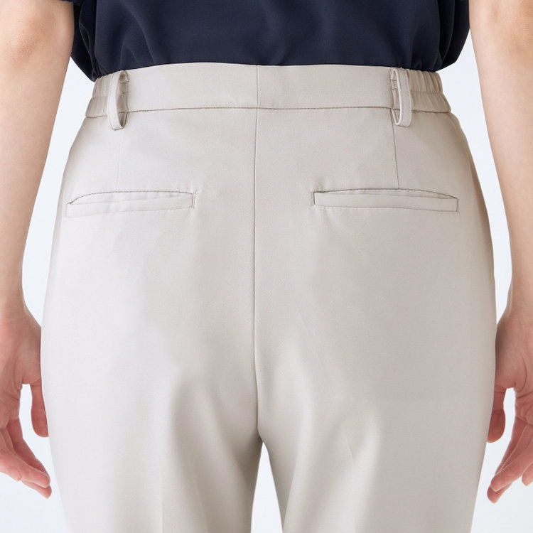 KONAKA　アウトレット 【WEB限定/OUTLET/汚れ・キズ等有】【mirum purple】【年間】タックテーパードパンツ/グレージュ グレー淡色