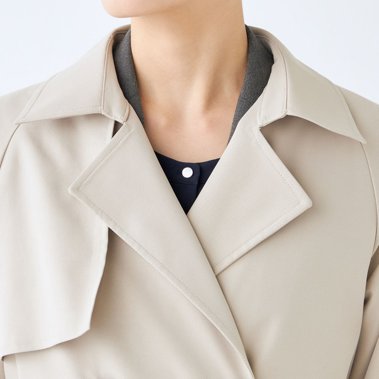 ナチュラル　ビューティー 【NATURAL BEAUTY】ダブルトレンチベルテッドコート/ベージュ 茶淡色